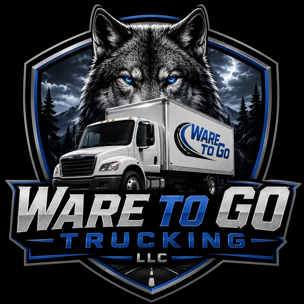 Ware To Go Trucking wolf emblem logo